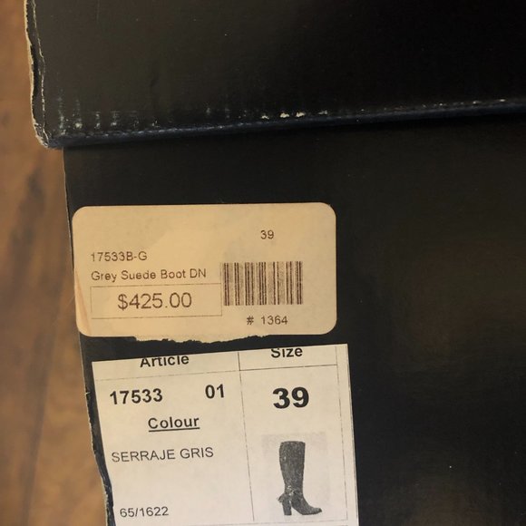 Gray Suede Heeled Boots by Daniela *New* - Picture 7 of 7